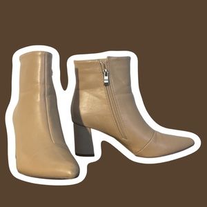 LULUS SARAI LIGHT NUDE POINTED BOOTIES